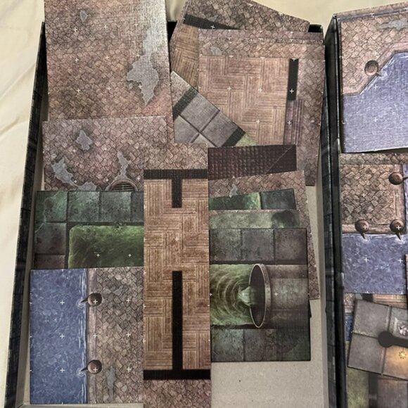 D&D / TTRPG Battle Map Set: Basic Cardboard Grid Mat| Near New! - Picture 3 of 5